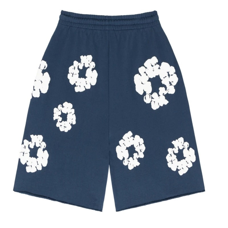 Denim Tears Cotton Wreath Shorts Navy