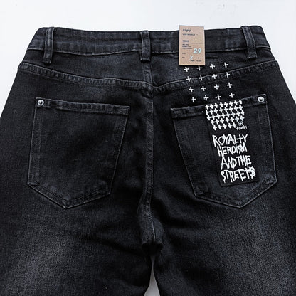 Ksubi Chitch Men's Black Distressed Paint Splatter Jeans
