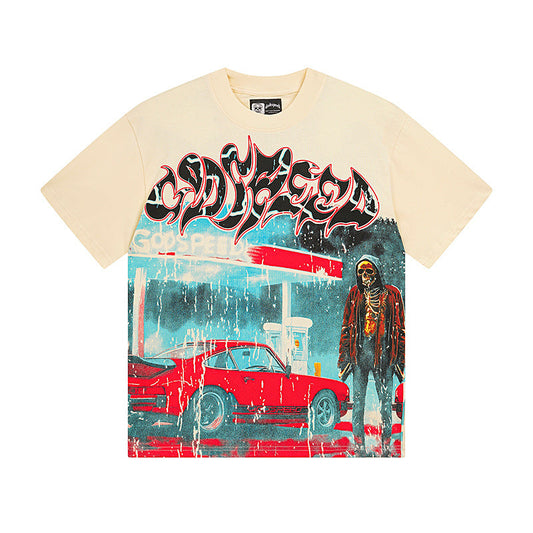 Godspeed Gas Station T-shirt Bone