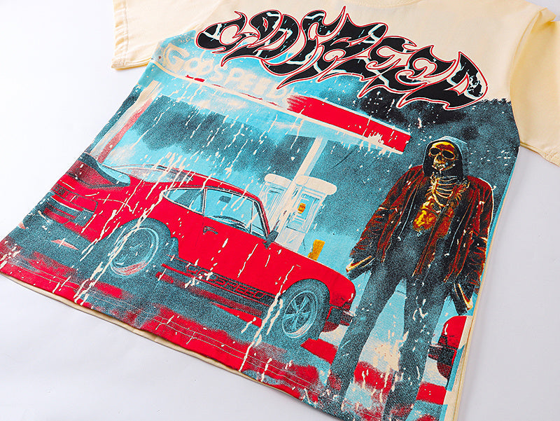 Godspeed Gas Station T-shirt Bone