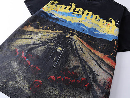 Godspeed Highway Skeleton Rider Tee Black