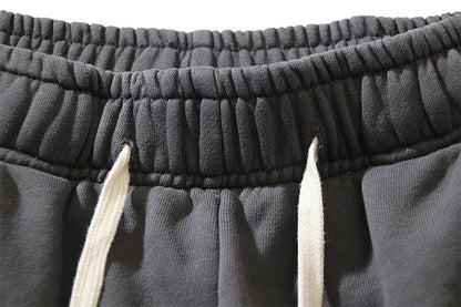 Hellstar Yoga Flame Outline Sweat Shorts Grey