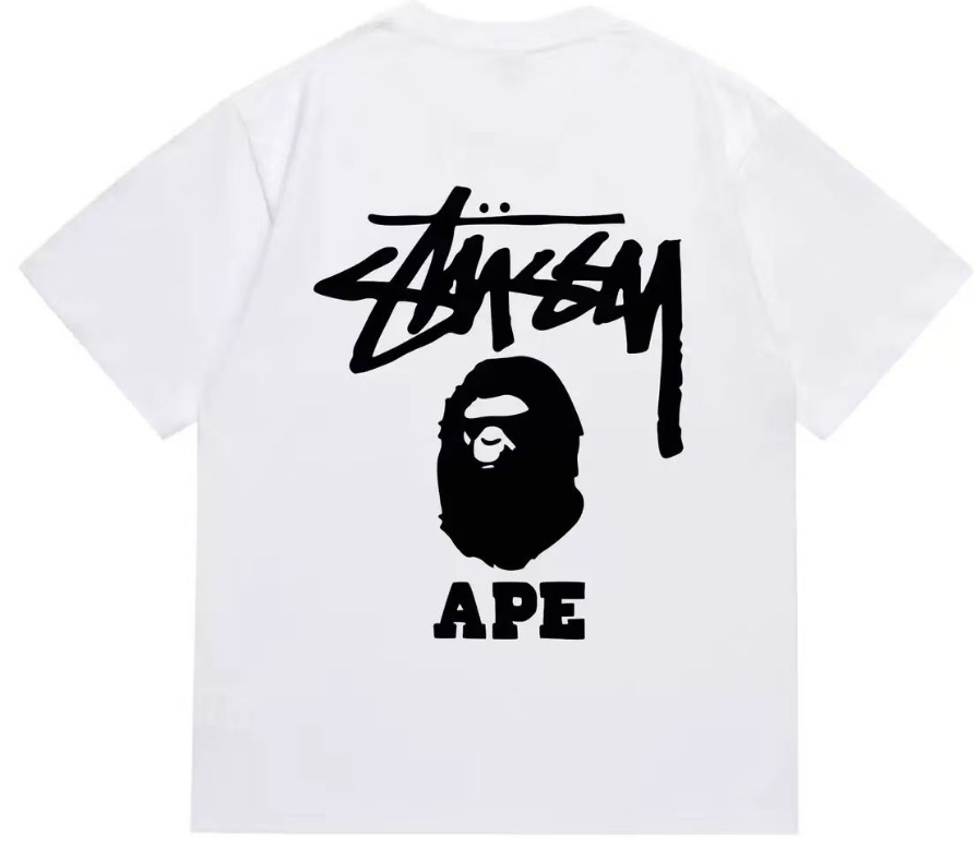 BAPE x Stussy Collaboration Ape Head T-Shirt