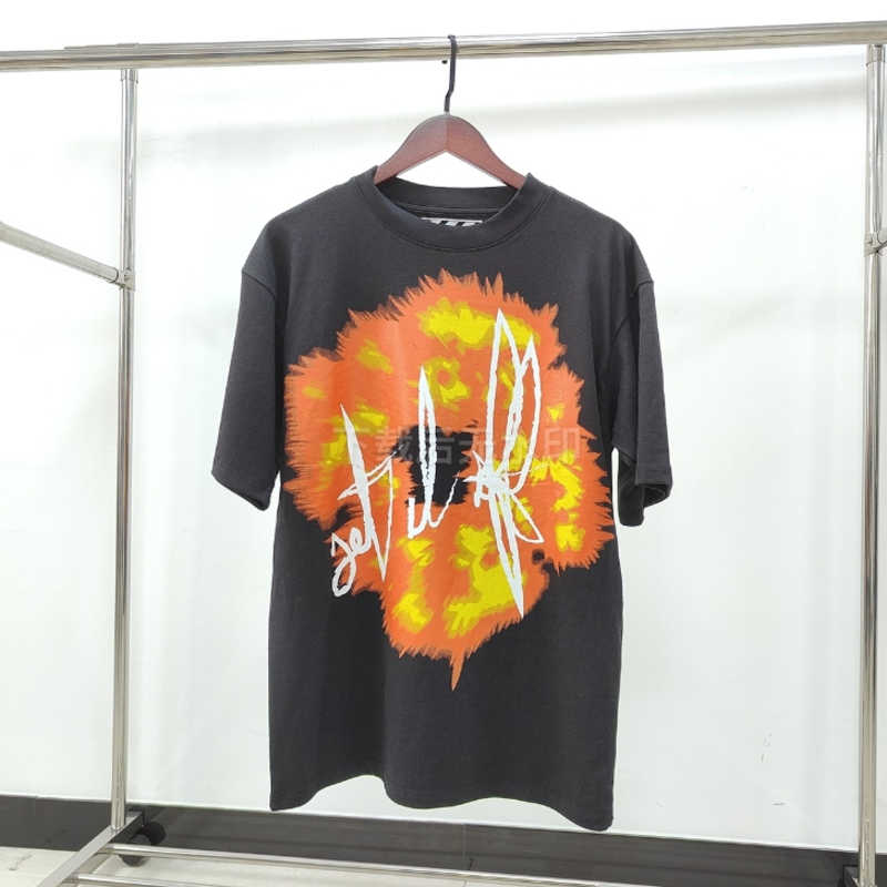 Denim Tears Graphic Print T-shirt Black