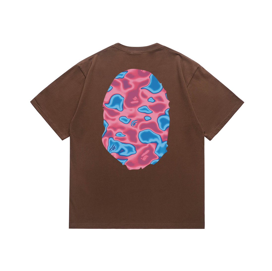 BAPE Liquid Camo Big Ape Head T-Shirt Brown Pink