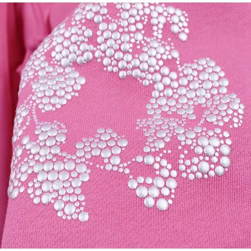 Denim Tears Rhinestone Cotton Wreath Shorts Pink