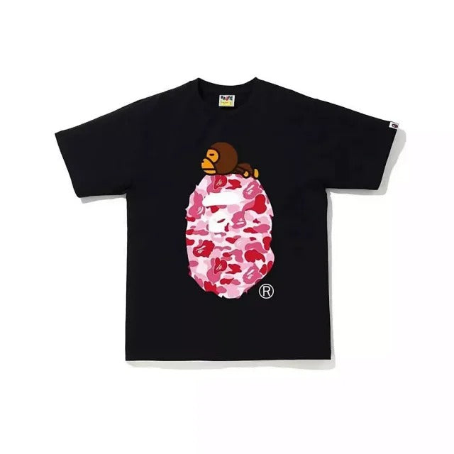 A Bathing Ape BAPE Big Ape Head Camo Logo Tee Black