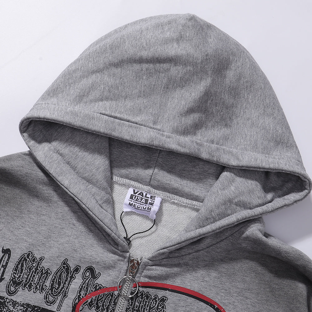 Vale Forever "Sade" Valley Full Zip Hoodie Grey