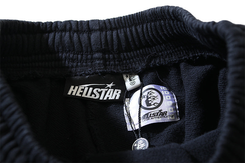 Hellstar Shard Flame Spray Fade Sweat Shorts