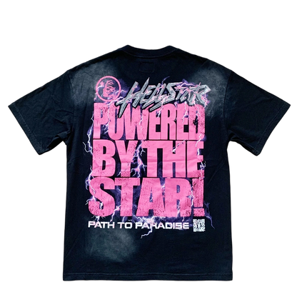 Hellstar Powered By The Star Football Helmet Print Streetwear Tee