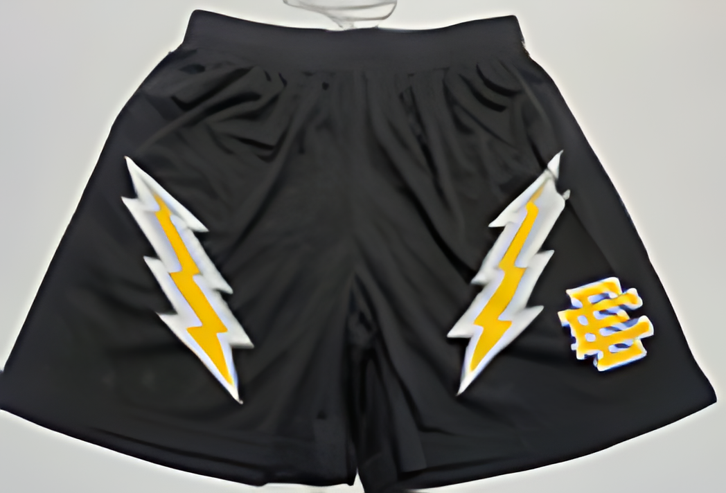 Eric Emanuel EE Basic Short Lightning Bolt Black/Yellow Shorts
