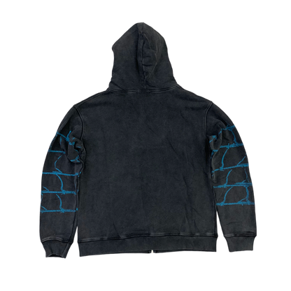 Vale Forever "Spider" Distressed Zip Up Hoodie
