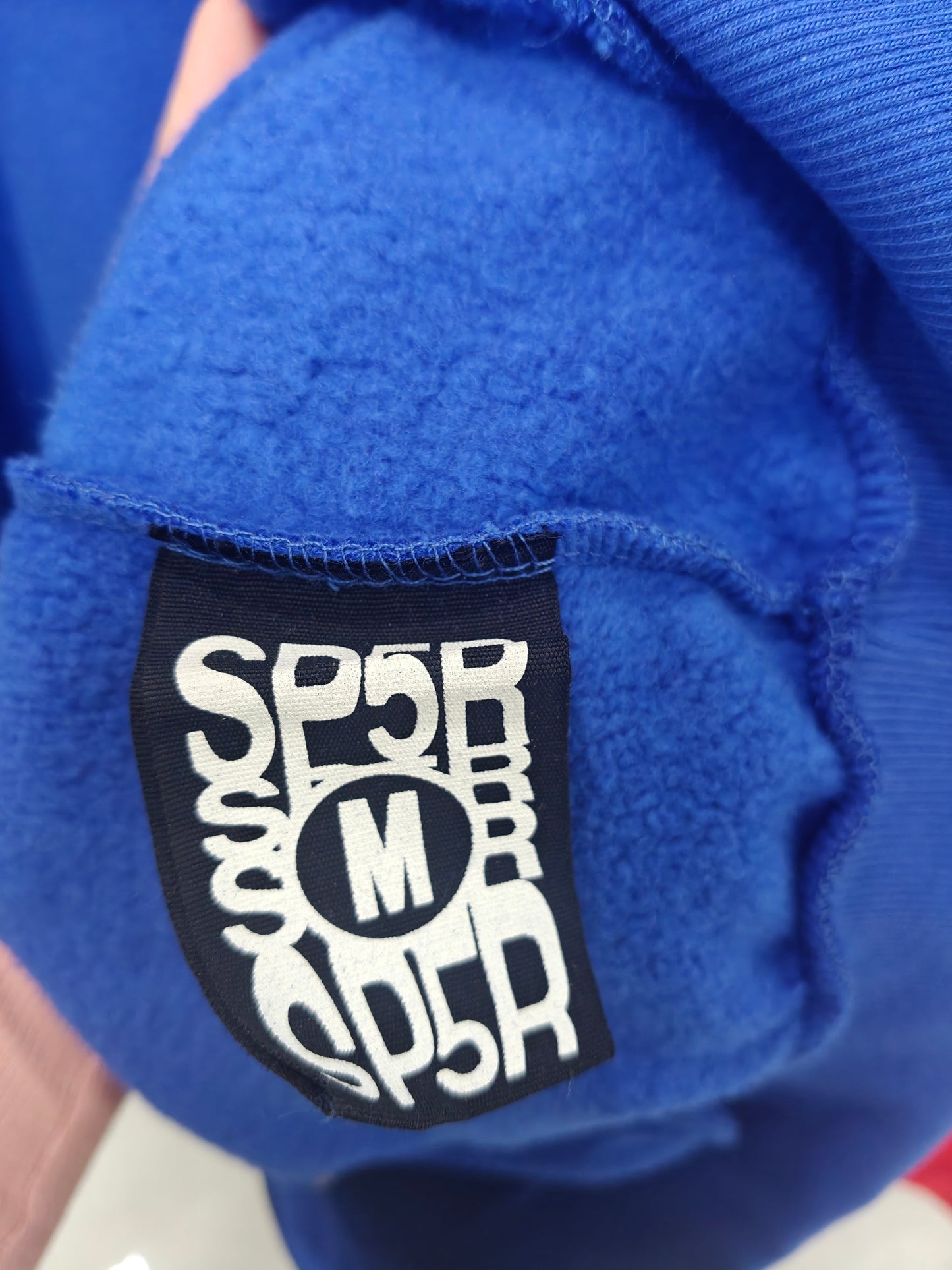 Sp5der OG Rhinestone Logo Hoodie 'Blue'