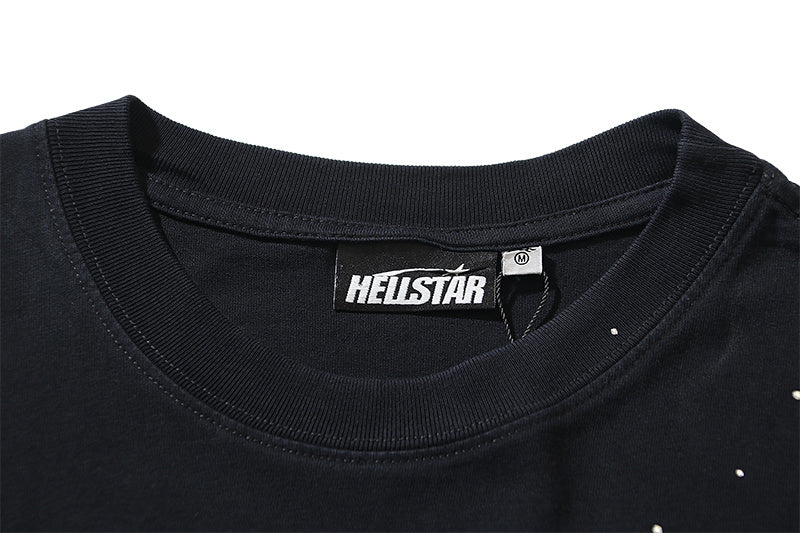Hellstar Graphic Logo Vintage Washed Black T-Shirt
