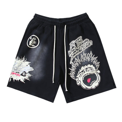 Hellstar What Heaven Sounds Like Flame Sweat Shorts