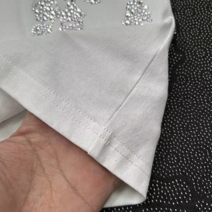 Denim Tears Rhinestone Cotton Wreath T-Shirt White