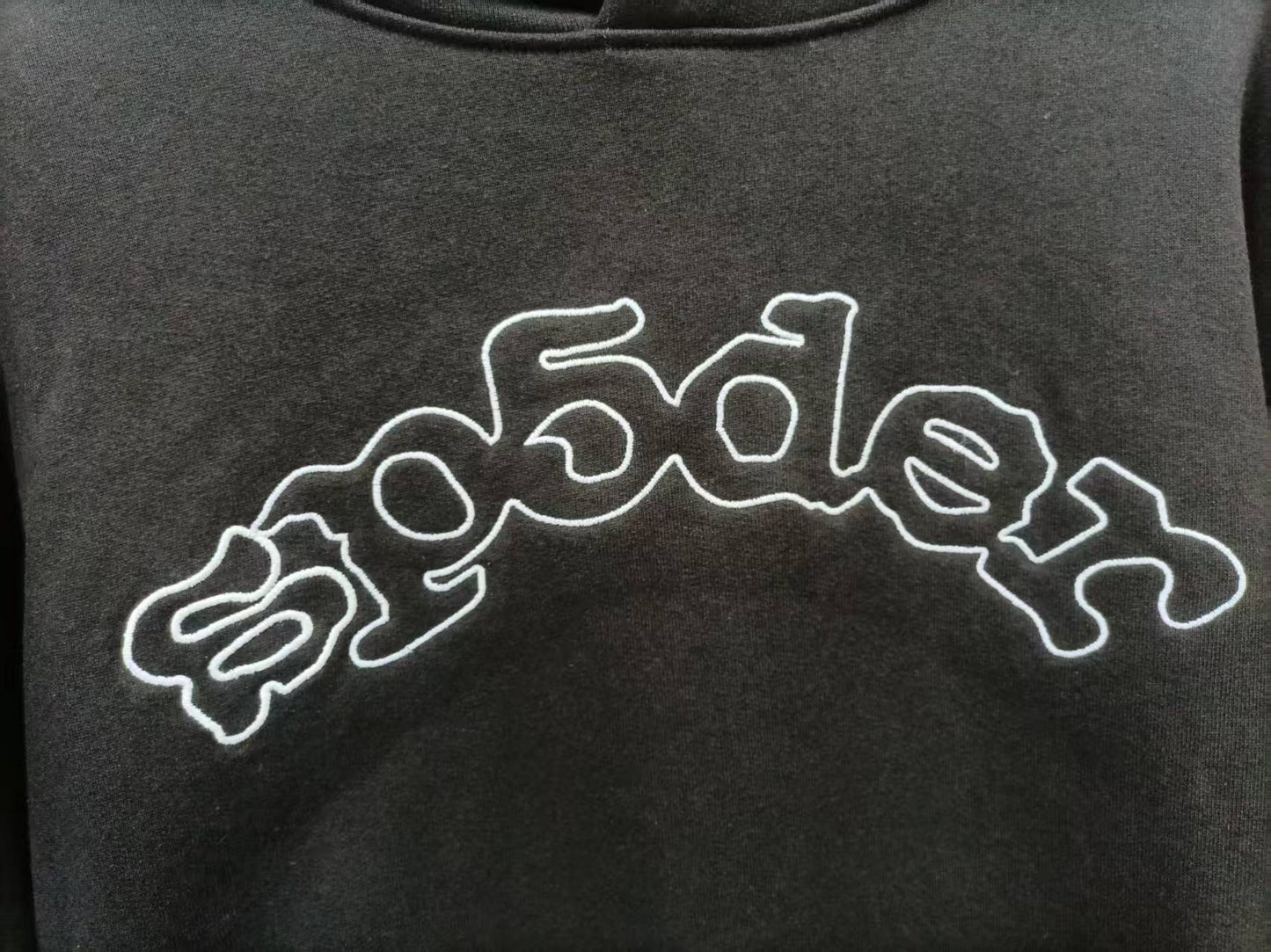 Sp5der OG Logo Hoodie Black Outline