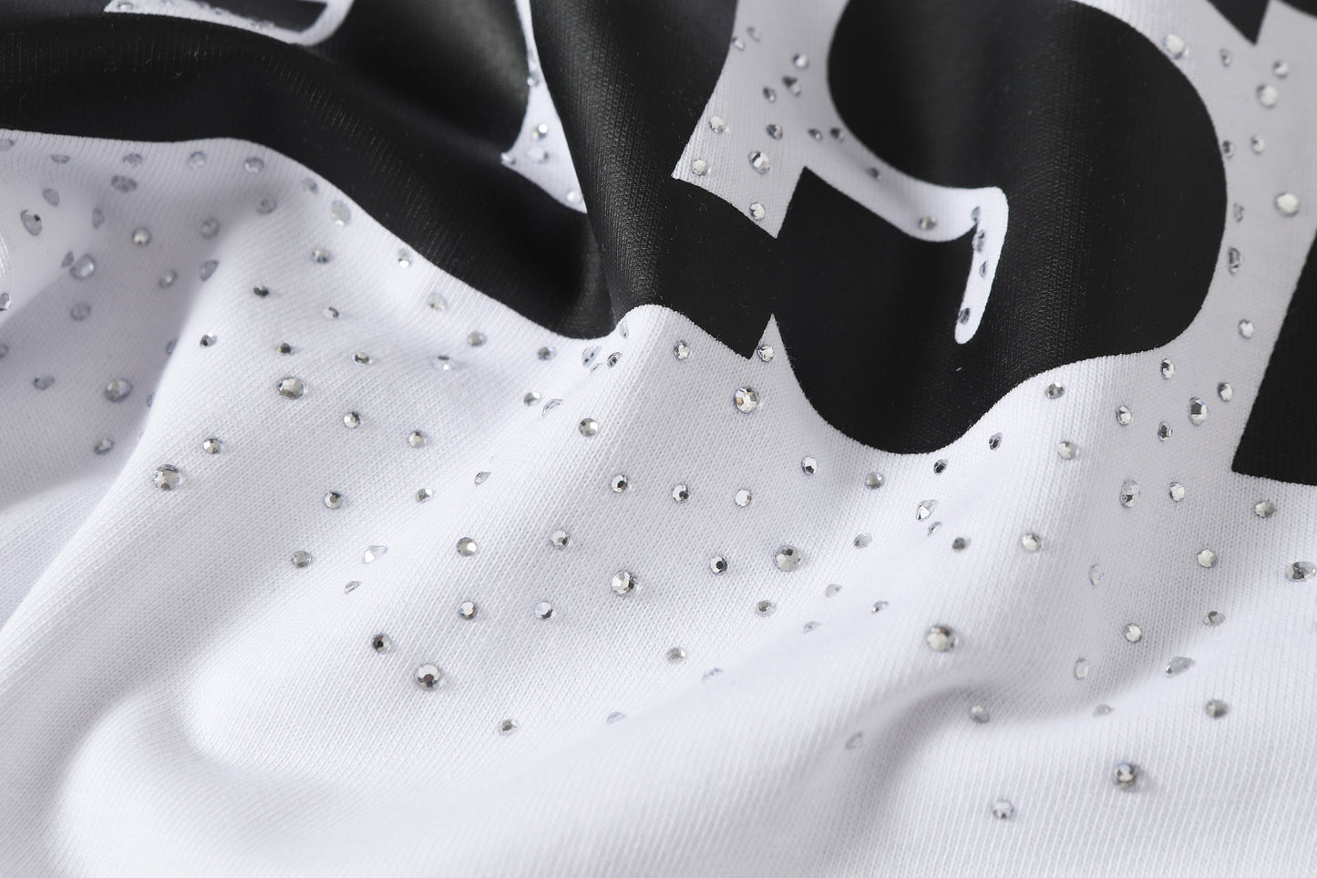 Hellstar Graphic Logo Rhinestone Vintage White T-Shirt