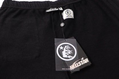 Hellstar Graphic Print Washed Black Sweatpants