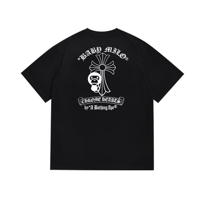Chrome Hearts x BAPE Baby Milo Cross Graphic T-Shirt