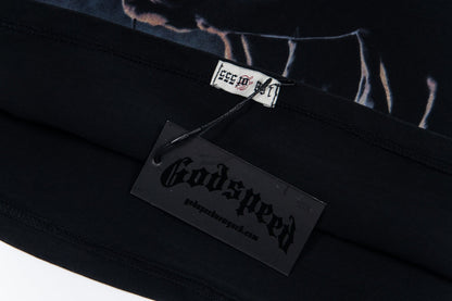Godspeed Doberman Moon Graphic T-Shirt Black