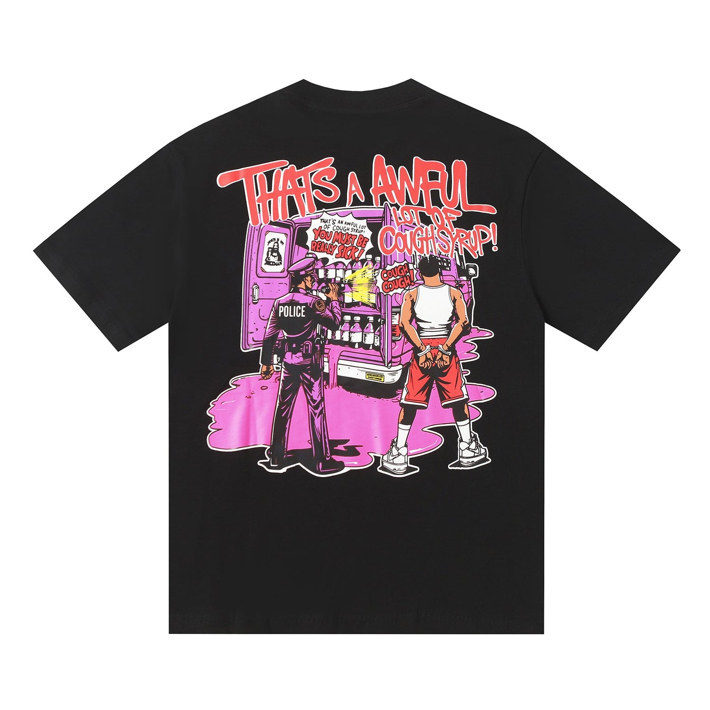 That's A Awful Lot Of Cough Syrup Protect And Serve Black T-Shirt