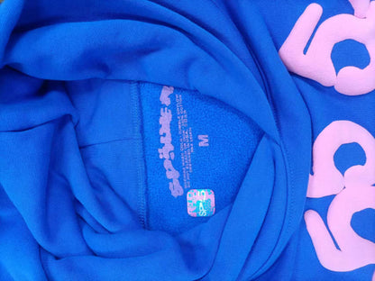 Sp5der Blue Pink Beluga Hoodie