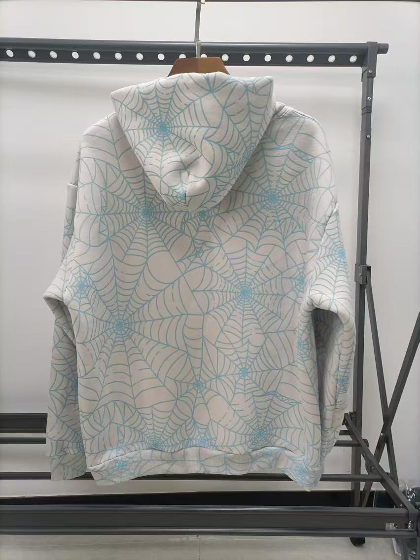 Sp5der AOP Web Hoodie 'Heather Grey'