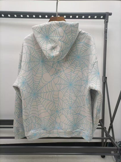 Sp5der AOP Web Hoodie 'Heather Grey'