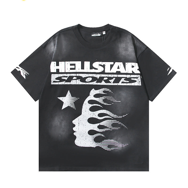 Hellstar Sports Flame Face T-Shirt 'Black'