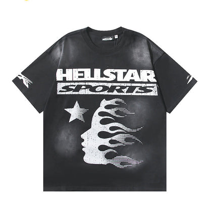 Hellstar Sports Flame Face T-Shirt 'Black'