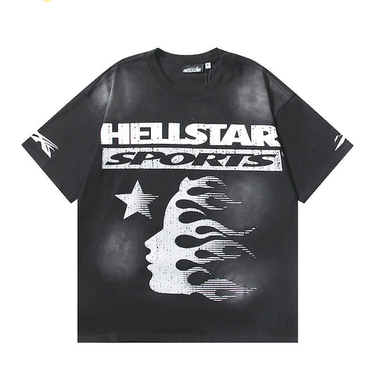 Hellstar Sports Flame Face T-Shirt 'Black'