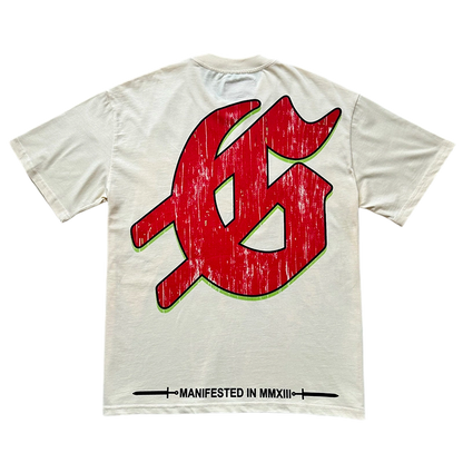 Godspeed Doberman Moon Graphic T-Shirt Apricot