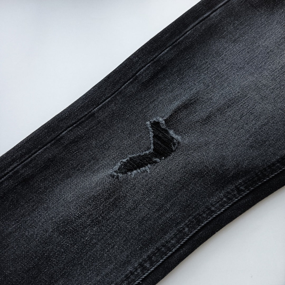 Ksubi Van Winkle Men's Washed Black Distressed Paint Splatter Jeans