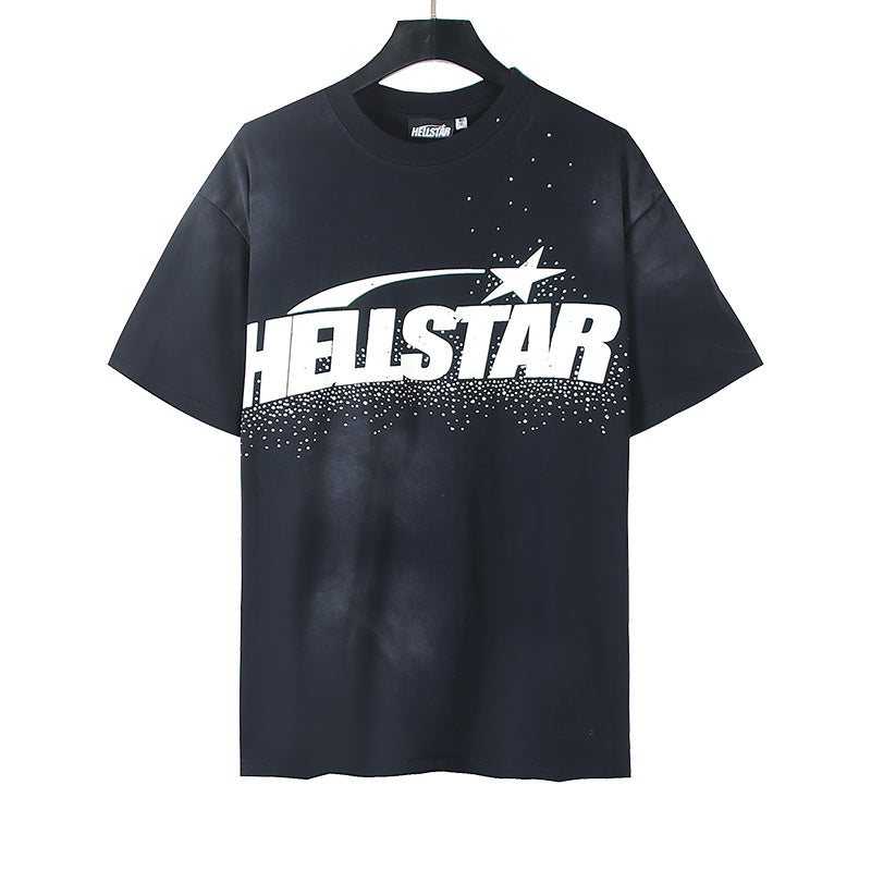 Hellstar Graphic Logo Vintage Washed Black T-Shirt