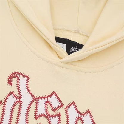 Godspeed Skeleton Baseball Batter Cream Hoodie Cream