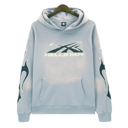 Hellstar Studios Washed Old Vintage Hoodie Grey