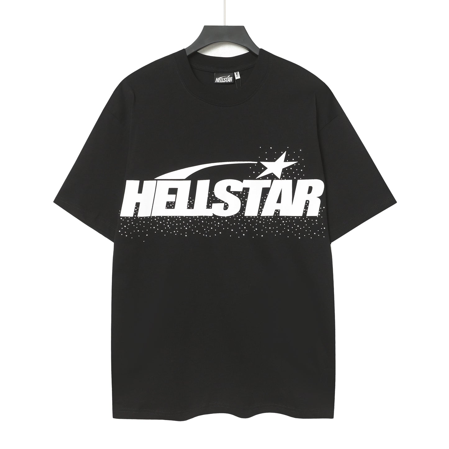Hellstar Graphic Logo Rhinestone Vintage Black T-Shirt