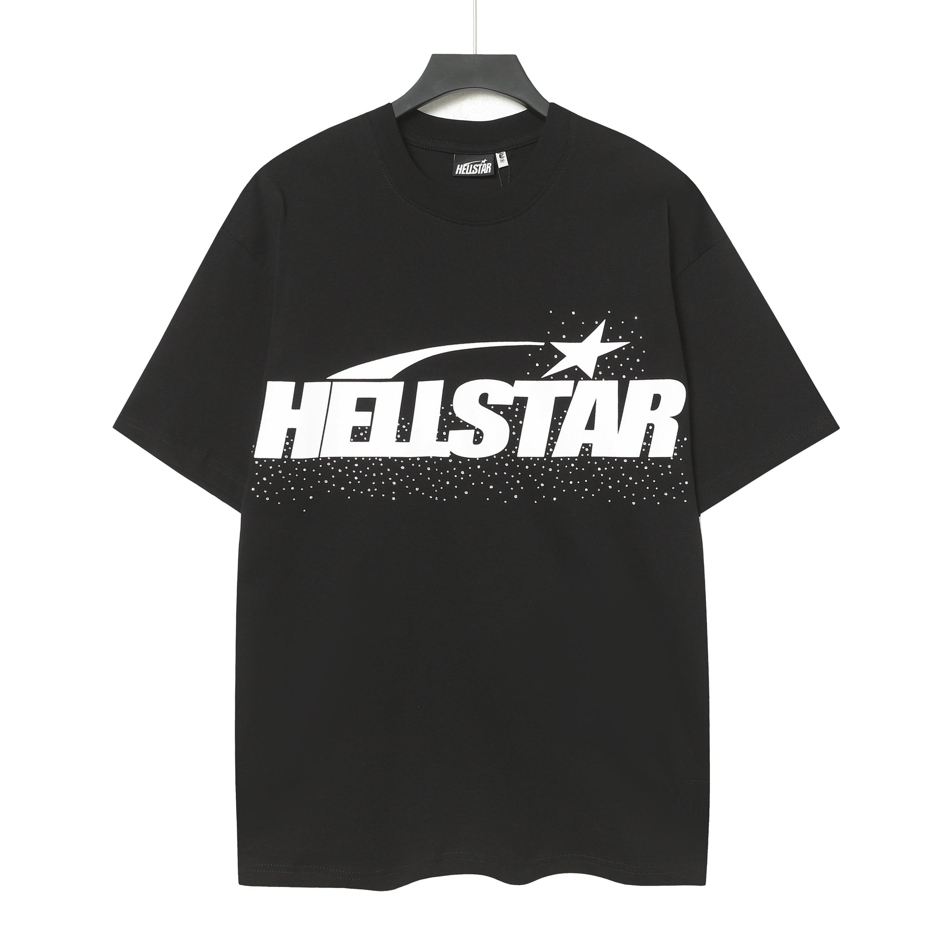 Hellstar Graphic Logo Rhinestone Vintage Black T-Shirt