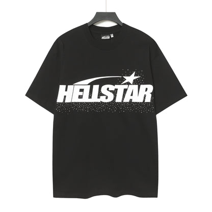 Hellstar Graphic Logo Rhinestone Vintage Black T-Shirt