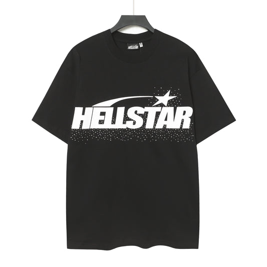 Hellstar Graphic Logo Rhinestone Vintage Black T-Shirt