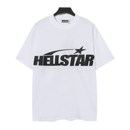 Hellstar Graphic Logo Rhinestone Vintage White T-Shirt