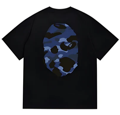 BAPE ABC Camo Big Ape Head Tee Black/Navy