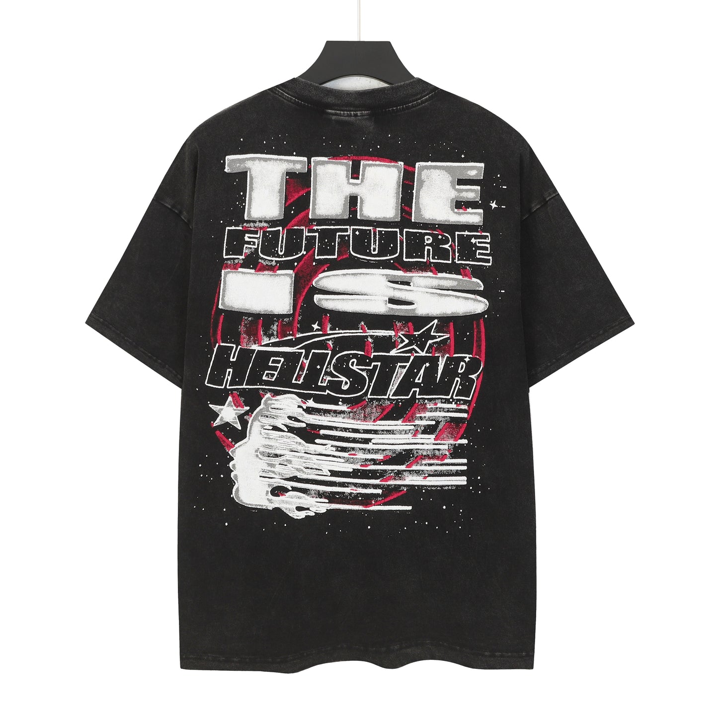 Hellstar The Future Goggles Graphic Print Streetwear Tee Washed Black