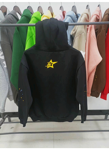 Sp5der P*NK Hoodie Black Pink