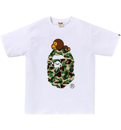 A Bathing Ape BAPE Big Ape Head Camo Logo Tee White