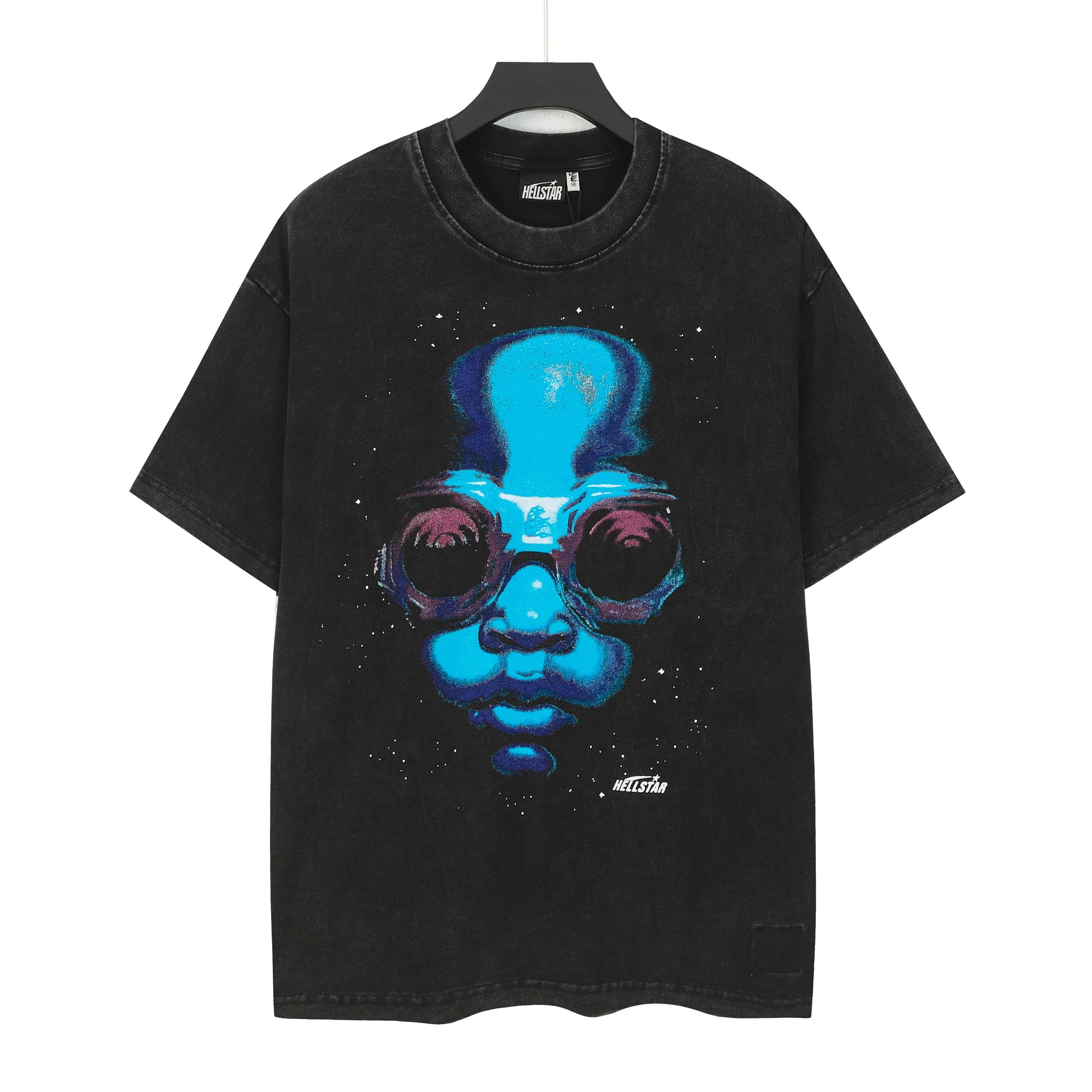 Hellstar The Future Goggles Graphic Print Streetwear Tee Washed Black
