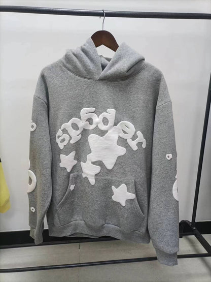 Sp5der Beluga Hoodie Heather Grey Khaki