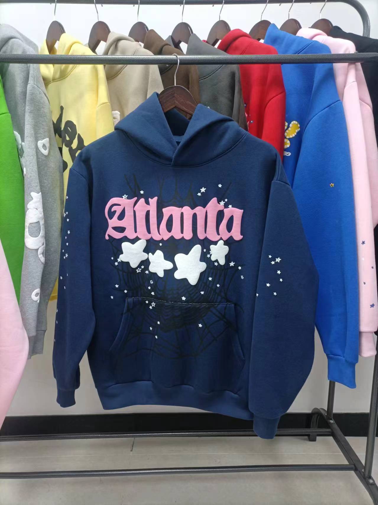 Sp5der Atlanta Hoodie 'Navy'