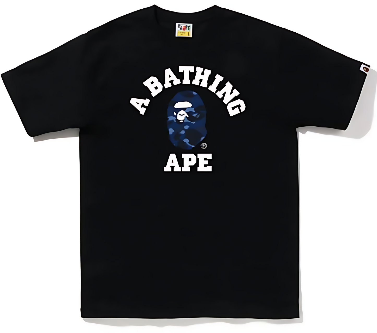 A Bathing Ape Color Camo College Tee Blue Camo